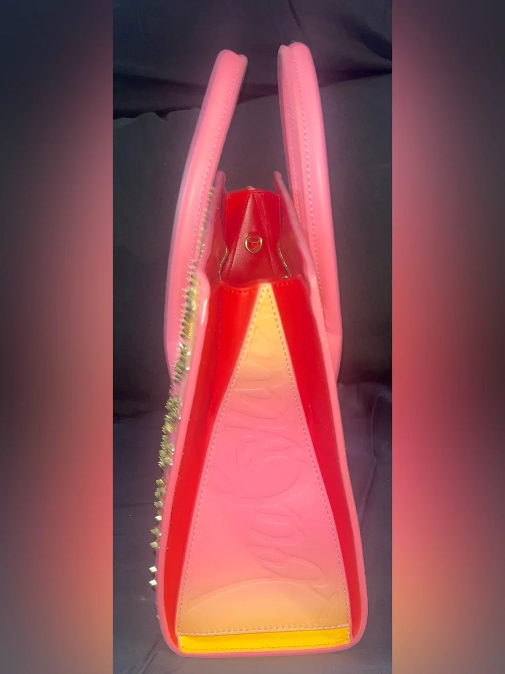 Pink Structured Satchel Tote with Removable Strap